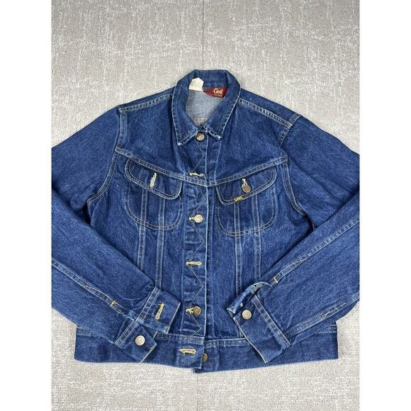 Vintage Ms Lee Union Made USA Denim Button Down Jacket 11/12 - Picture 1 of 6
